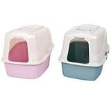Petmate Jumbo Hooded Litter Pan in Translucent Blue, Color:Assorted