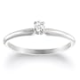10k White or Yellow Gold Round Diamond Solitaire Engagement Ring (1/10 ct, J-K Color, I2-I3 Clarity)