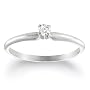 10k Choice of White or Yellow Gold Round Diamond Solitaire Engagement Ring (1/10 ct, J-K Color, I2-I3 Clarity)