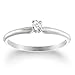 10k Choice of White or Yellow Gold Round Diamond Solitaire Engagement Ring (1/10 ct, J-K Color, I2-I3 Clarity)