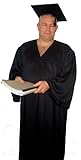 Deluxe Headmaster Teacher Robes Gown & Morter Board Cap fancy dress