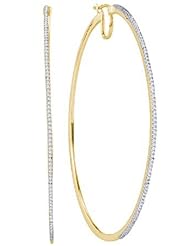 0.75CTW DIAMOND MICRO-PAVE HOOPS
