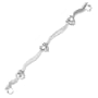 10k White Gold Diamond Heart Tennis Bracelet (1/2 cttw)