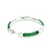 Sterling Silver And Jade Bangle Bracelet