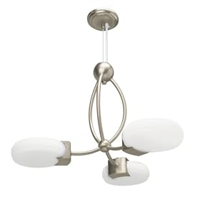 American Fluorescent OSP313NECT Three-Light 13-Watt 24-Inch, Oslo Nickel Pendant Light Fixture