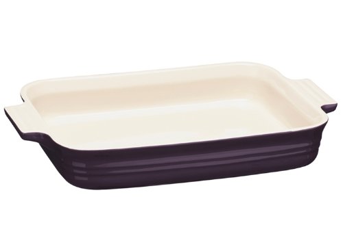 Le Creuset Stoneware 12-1/2-by-9-1/2-Inch Rectangular Baking Dish, Violet