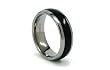 Titanium Ring High Polish with Black Carbon Fiber Inlay 8mm