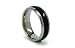Titanium Ring High Polish with Black Carbon Fiber Inlay 8mm
