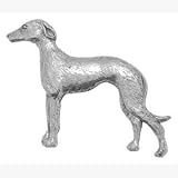 Outdoor Living : Pewter Pin Badge Dog Greyhound