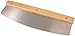 Heavy Duty Industrial Pizza Rocker Cutter, Stainless Steel Cutting Blade with Natural Wooden Handle; Also Great for Chopping Vegetables, Salad, Herbs, Parsley, Etc