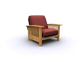American Furniture Alliance Bridgeport Metal/Wood Frame Junior Twin Chair, Golden Oak