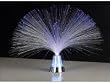 Lunartec Glasfaserlampe "Blue Ice" mit farbwechselndem Sockel