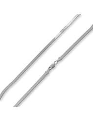 Sterling Silver Herringbone Chain Necklace 3.6mm (16", 18", 20", 22", 24", 30" Inch Lengths)