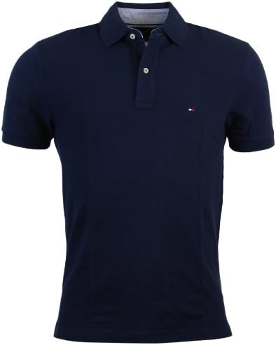 Tommy Hilfiger Men's Classic Fit Solid Color Short Sleeve Logo Polo Shirt