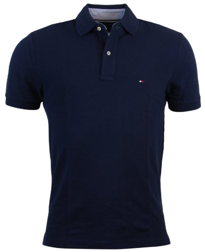 Tommy Hilfiger Men's Classic Fit Solid Color Short Sleeve Logo Polo Shirt