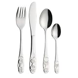 Kitchen Craft Let's Make Children's Four Piece Stainless Steel Cutlery Set