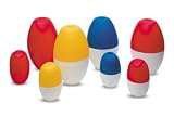 3 x 5-Inch Polyethelyne Safety Line Pool Floats - Blue & White
