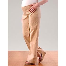 Buy A Pea in the Pod Collection: Smock Waist Linen Blend Smocked Waist Wide Leg Maternity Pants by A Pea in the Pod
