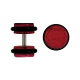 Fake Acrylic Plugs Red