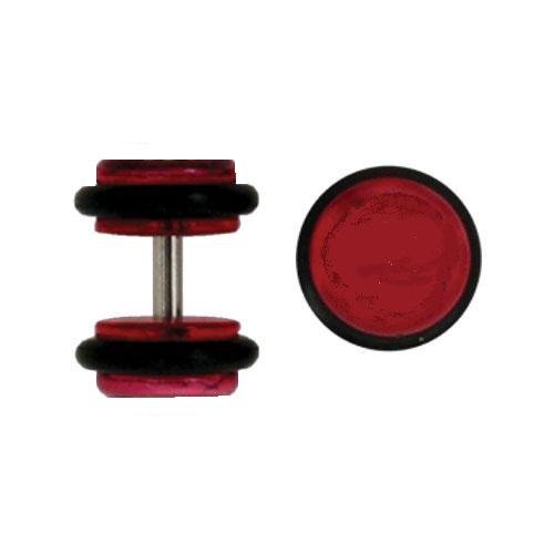 Fake Acrylic Plugs Red