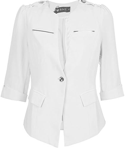 Wantdo Women's Casual Work Office Tailored One Button Boyfriend Blazer