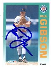 Paul Gibson autographed Baseball Card (Detroit Tigers)