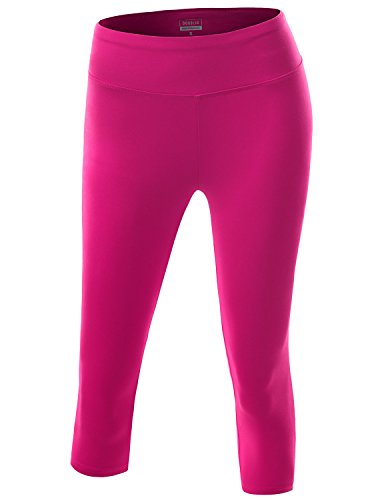 Doublju Womens Active Casual Cotton Spandex Shapewear Leggings Yoga Pants