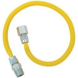 BRASSCRAFT CSSL54-36 Gas Dryer and Water Heater Flex-Lines (3/8 inch OD (1/2 inch FIP x 1/2 inch MIP) x 36 inch )-by-BRASSCRAFT