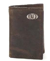 Brown Crazy Horse Leather Tri-fold Wallet
