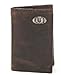 Brown Crazy Horse Leather Tri-fold Wallet