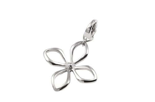 FOSSIL Damen Charm Anh&auml;nger Edelstahl Blume JF85111040 Preisvergleich