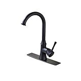 Rozin 洗面所 台所用 蛇口 オイルは青銅をこすり キッチン用 じゃぐち 混合水栓 任意の角度回転可能