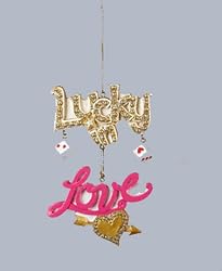 4.5" Fashion Avenue Lucky in Love Las Vegas Dice Christmas Ornament