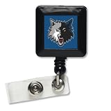 Minnesota Timberwolves Official Retractable Badge Holder Keychain