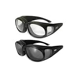 2 Motorcycle Safety Sunglasses Fits Over MOST Rx Glasses... 2 Motorcycle Safety Sunglasses Fits Over MOST Rx Glasses...