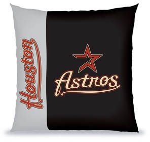 Buy MLB Baseball 27 Vertical Stitch Pillow Houston Astros - Team Sports Fan Shop Merchandise by Biederlack