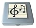 Music Notes Mirror Pill Box