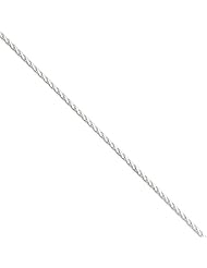 2 mm, Sterling Silver, Diamond-Cut Spiga Chain - 16 inch