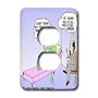 Londons Times Funny Medicine Cartoons - Alien In Los Angeles At Shrink - Light Switch Covers - 2 plug outlet cover