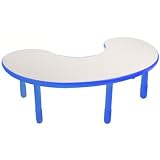 20 Tall Kidney Shaped Baseline Table (Royal Blue) (20H x 38W x 65D)