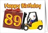 Forklift and Present Birthday Card Card