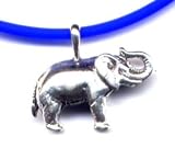 18 Blue Elephant Necklace Sterling Silver Jewelry