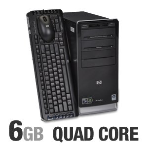 HP Pavilion a6650f - Tower - 1 x Phenom X4 9550 / 2.2 GHz - RAM 6 GB - HDD 1 x 500 GB - DVD?RW ?R DL / DVD-RAM - GF 6150 SE - Vista Home Premium 64-bit - Monitor : none