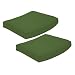 Strathwood St. Thomas Swivel Dining Arm Chair Polyester Cushion, Set of 2, Solid Wasabi