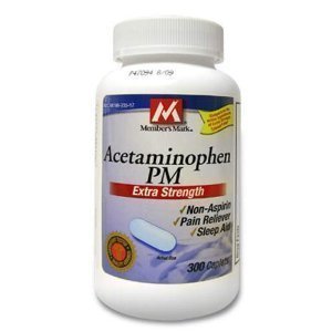 New MM Acetaminophen PM 500mg Extra Strength Compare with Tylenol PM 500 Caplets