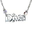 Clear Lucite Austrian Crystal Diva Necklace