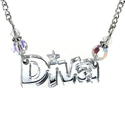 Clear Lucite Austrian Crystal Diva Necklace