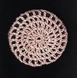 Peach Classic Crocheted Hair Bun Cover- LARGE