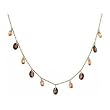 Cascading Two Tone Brown-Champagne Briolette Necklace