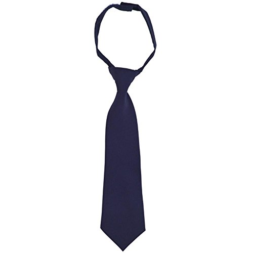 French Toast Adjustable Solid Color Tie Boys Navy 4-7 One Size
